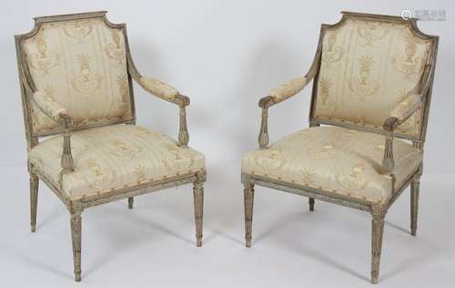 Rare suite de six fauteuils Louis XVI Attr. J.B. S…