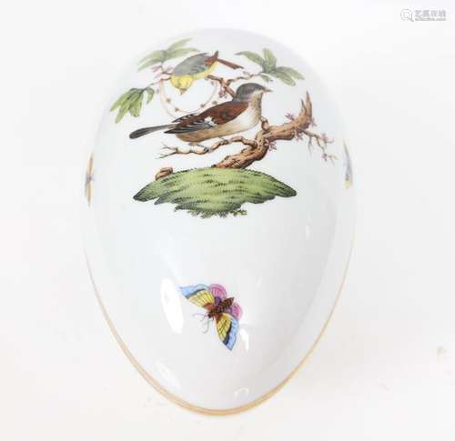 Œuf Porcelaine Herend \nEn porcelaine à décor d'ois…