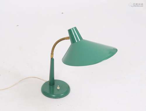 Lampe de bureau 70's \nEn tôle peinte vert. Etat de…