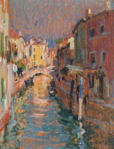 Louis MONTAGNÉ (1879 1960) Canal à Venise Huile su…