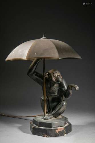 LE VERRIER Max (1891 1973), Singe au parapluie, sc…
