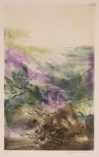 Zao WOU KI (1921 – 2013) SANS TITRE planche pour C…