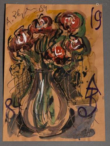 Anatolij ZVEREV (1931 1986) Vase de fleurs, 1984 T…