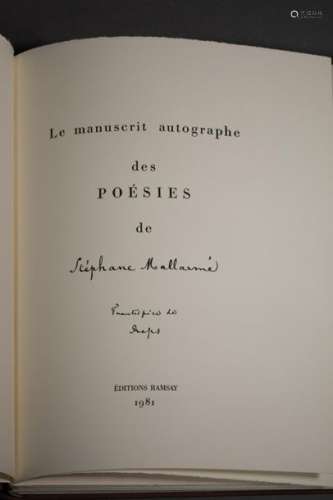 MALLARME, Stéphane.Le manuscrit autographe des Poé…