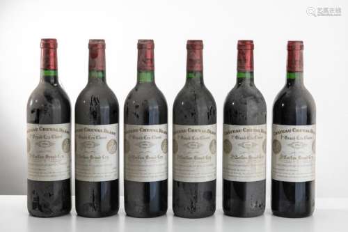 6 bouteilles CHÂTEAU CHEVAL BLANC Saint Emilion 19…