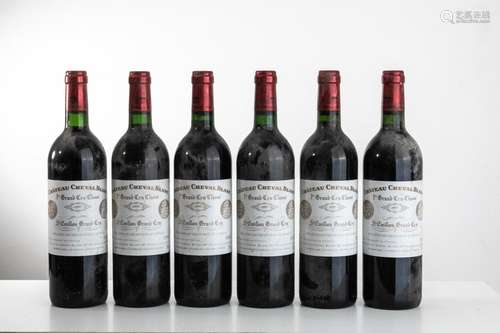 6 bouteilles CHÂTEAU CHEVAL BLANC Saint Emilion 19…