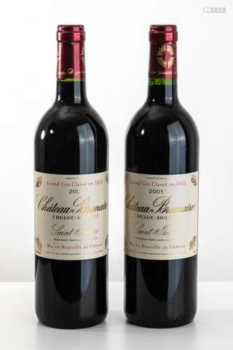 Lot comprenant: 2 bouteilles CHÂTEAU BRAMAIRE SAIN…