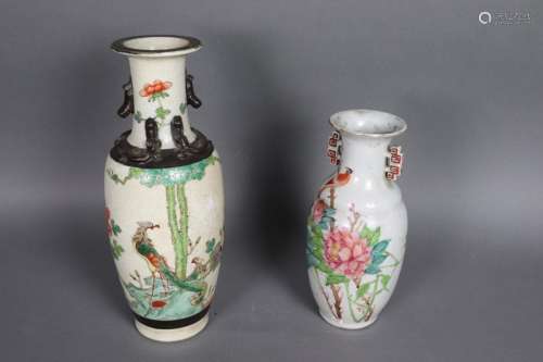 Vase en porcelaine de Nankin et vase en porcelaine…