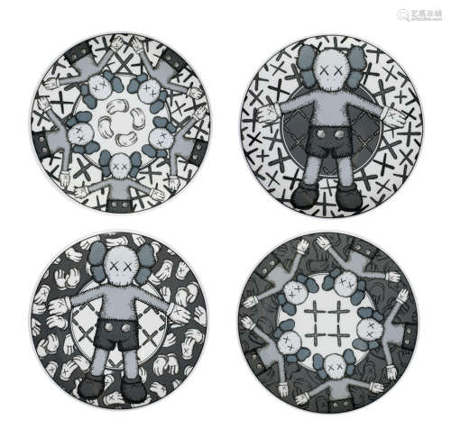 布莱恩·唐纳利 KAWS NGV 墨尔本限定陶瓷盘 （四件一组） 陶瓷