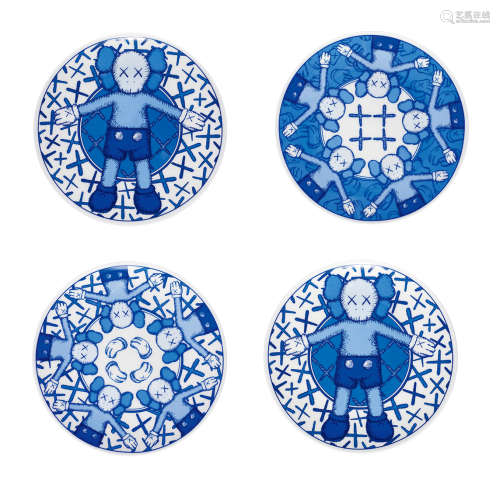 布莱恩·唐纳利 KAWS：HOLIDAY台北站限定陶瓷盘 （四件一组） 陶瓷