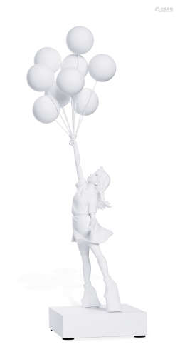 班克斯 气球女孩（白色） 宝丽石粉树脂