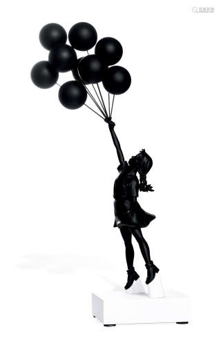 班克斯 气球女孩（黑色） 宝丽石粉树脂