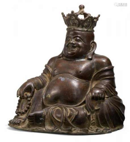 MILEFO BUDDHA, ALSO NAMED BUDAI. China. In the style of the Ming dynasty, but later. [...]