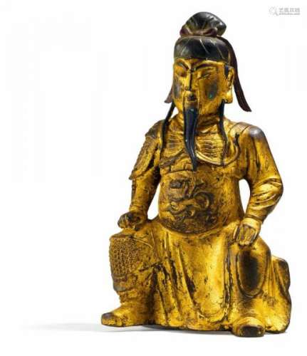 GUAN YU WITH DRAGON ON THE GARMENT. China. In the style of the Ming dynasty, but [...]
