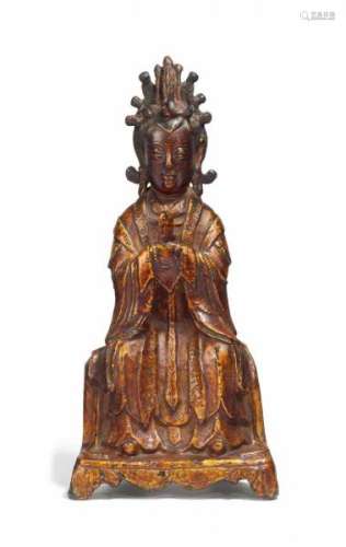 THE QUEEN MOTHER OF THE WEST XI WANGMU. China. Ming dynasty (1368-1644). Bronze with [...]