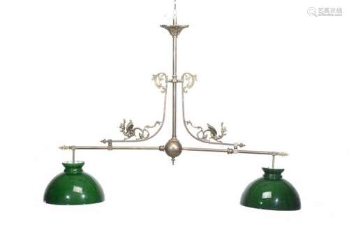 Lustre ou suspension de billard en laiton à 2 bras de lumière - Lustre ou [...]