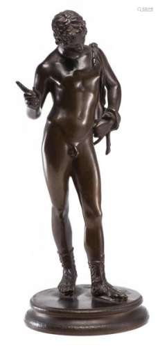 Narcisse, d'après Antinous l'Antique, sculpture en bronze par F. Barbedienne - [...]