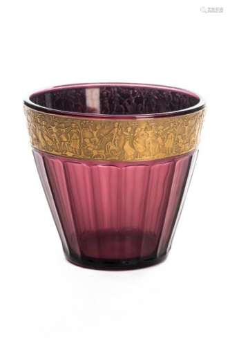 Ludwig MOSER Söhne (1926-1936), vase violet en cristal de Tchécoslovaquie - Vase [...]
