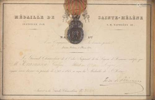 Médaille de Sainte Hélène, Ordre du mérite institué par Nap. III 5 mai 1821 - [...]