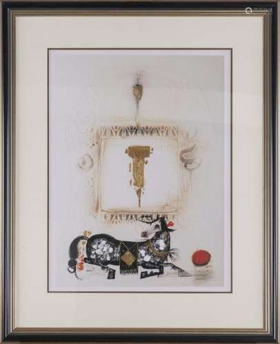 Nasser Ovissi (1933, peintre américano-iranien), lithographie et deux ouvrages - [...]