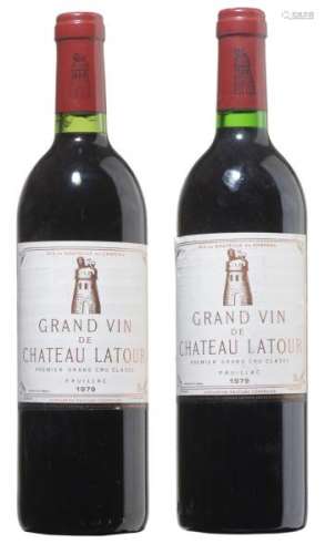 Château Latour 1979 - Château Latour 1979Pauillac2 bouteilles 75 cl  Condition: [...]