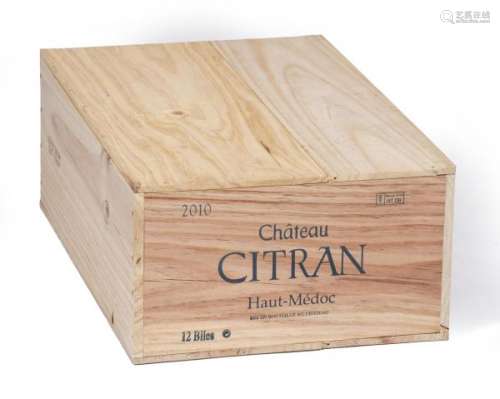 Château Citran 2010 - Château Citran 2010Haut-Médoc12 bouteilles 75 cl (caisse) [...]