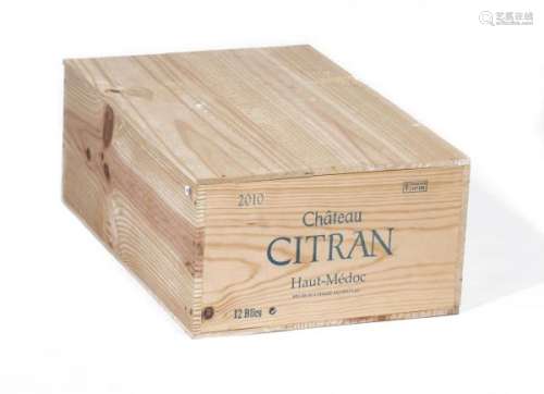 Château Citran 2010 - Château Citran 2010Haut-Médoc12 bouteilles 75 cl (caisse) [...]