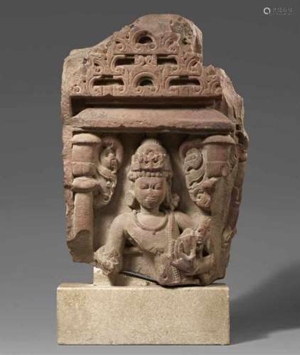 A Central Indian reddish sandstone architectural fragment. 11th/12th centuryThe male [...]