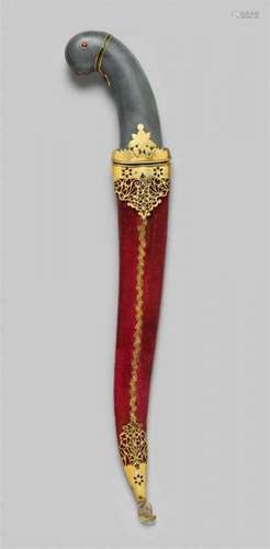 A Mughal dagger (khanjar). Northern India. 18th/19th centuryThe double-edged blade of [...]