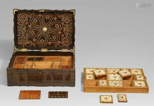 An Anglo-Indian calamander wood workbox. Sri Lanka, Galle District. Ca. 1840-1860The [...]