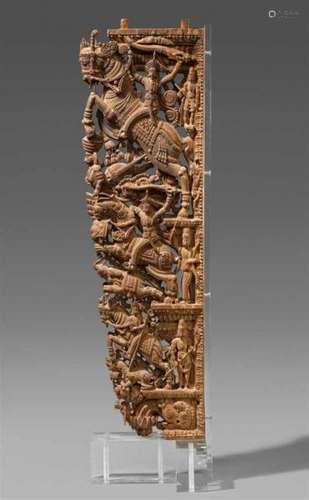 A South Indian wooden braket. 18th/19th centuryCarved in open work with riders on [...]