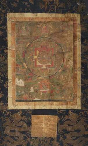 A Tibetan mandala of Amoghapasha-Lokeshvara. 17./18th centuryWith the eight-armed [...]