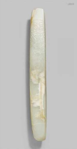 A white jade sceptre. In the style of the Shang dynastyA four cornered staff tapering [...]