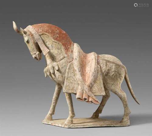 A pottery figure of a caparisoned horse. Northern Wei dynasty (386-534)A figure of a [...]