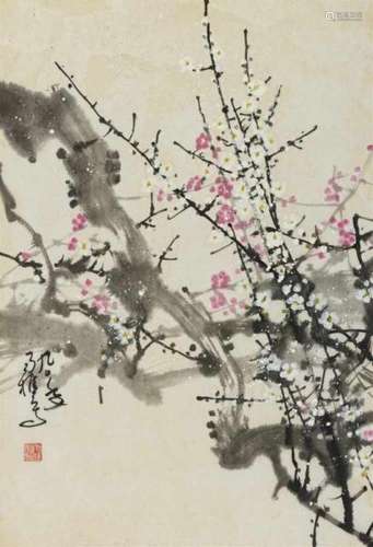 Dai YuqiaoPlum blossoms. Inscription, signed Yuqiao and sealed Yuqiao si yin. Im [...]