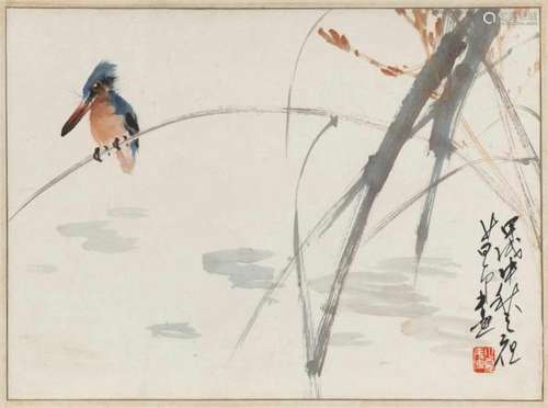 Zhao Shao'angA bird on a branch. Ink and colour on paper. Inscription, dated [...]