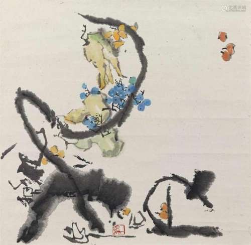 Gao JinlongUntitled. Ink on paper. Signed Long? and sealed. 69 x 67 cmGao JinlongOhne [...]