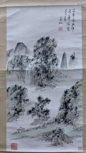 黃賓虹 - 山水  著錄：《黃賓虹書畫集》P.90  （上海人民美術出版社）