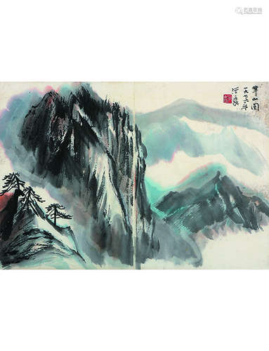 何海霞 1908～1998 何海霞 华山 华山 镜片 设色纸本