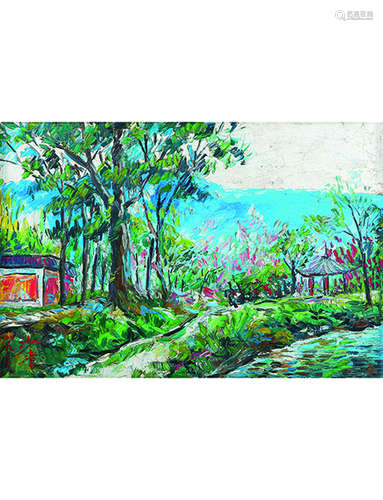 1989年作 沙耆 1914～2005 沙耆 风景 风景 布面 油画