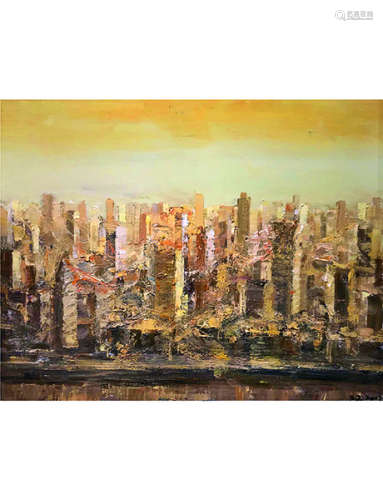 2016年作 王小双 b.1991 王小双 城市系列 城市系列 布面 油画