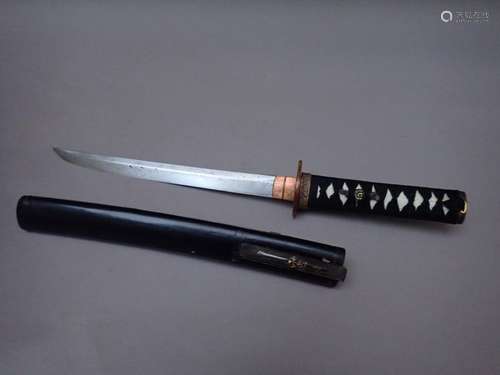 Wakizashi. Shinto 1700. Manche de la poignée refai…