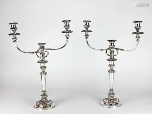 A very fine pair of 19th Century silver plated (on…