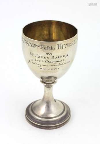 A chalice type Trophy Cup, inscribed 'The Agricult…