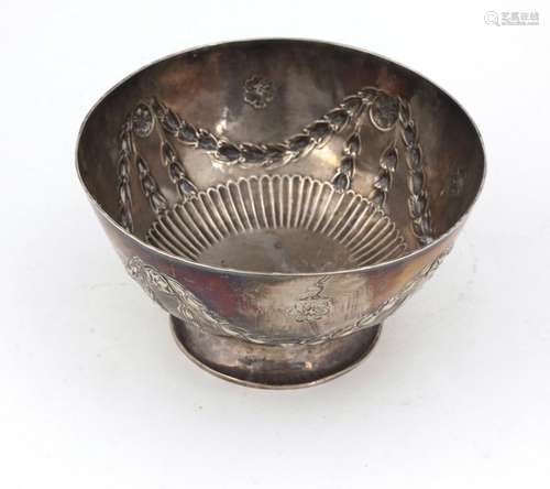 An 18th Century English silver crested Bowl, decor…