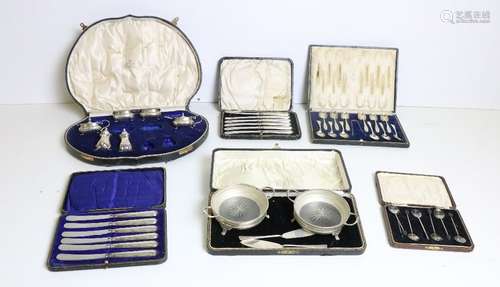 A varied collection of cased silver Presentation S…