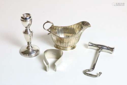 A pair of small Birmingham silver Sauceboats, a pa…