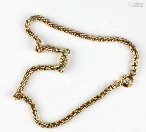 An 18k yellow gold mesh Necklace, signed Boodles, …