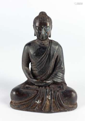 A Chinese bronzed Figure of a seated Buddha, with …