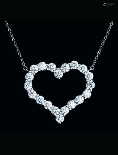 Tiffany 心型钻石项链
